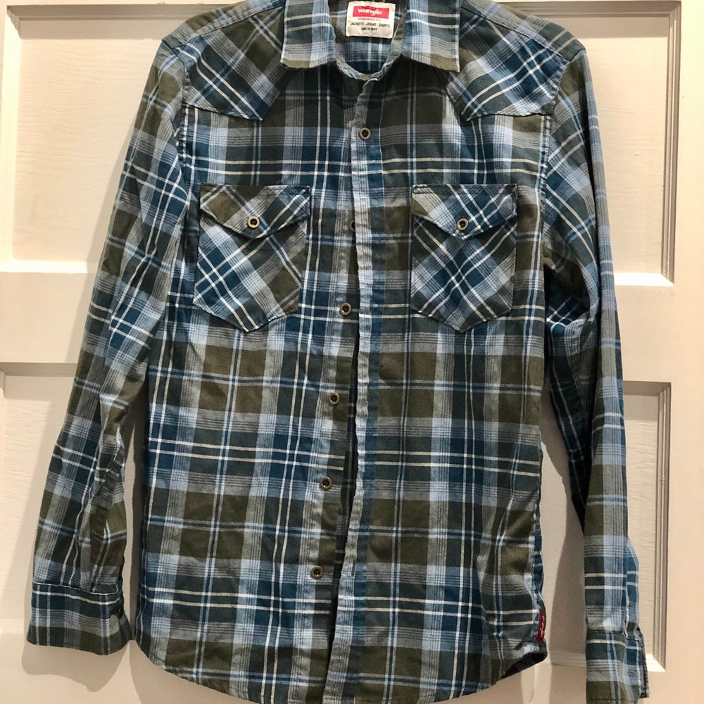 Green & Blue Plaid Long Sleeve